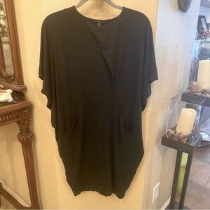 COS Women Dark Green Batwing Draped Round Neck Over-Sized Dress Size Small